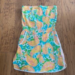 Lily Pulitzer sz large romper swim suit cover up